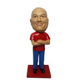 Stock Body Casual Say What? Male Bobblehead